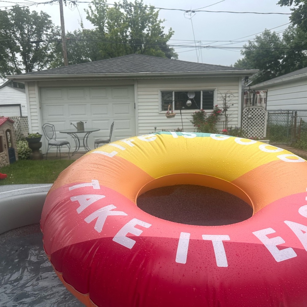 Life Is Good Multicolor Inflatable Pool Float - Picture 2 of 2